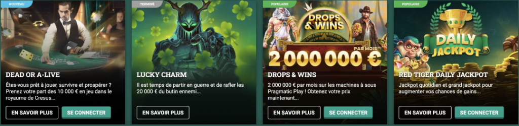 Diverses promotions sur le site du cresus casino